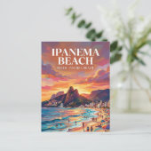 Strand van Ipanema Brazilië Briefkaart (Staand voorkant)