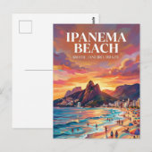 Strand van Ipanema Brazilië Briefkaart (Voorkant / Achterkant)