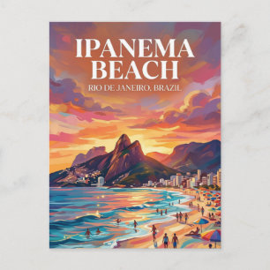 Strand van Ipanema Brazilië Briefkaart