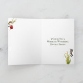 Strand van Kerstmis van het Leven van de meermin Feestdagen Kaart (Binnen)