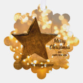 Strand van Kerstmislichten Business Paper Ornament Kaart (Voorkant)