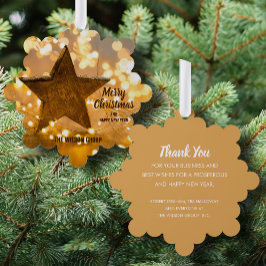 Strand van Kerstmislichten Business Paper Ornament Kaart