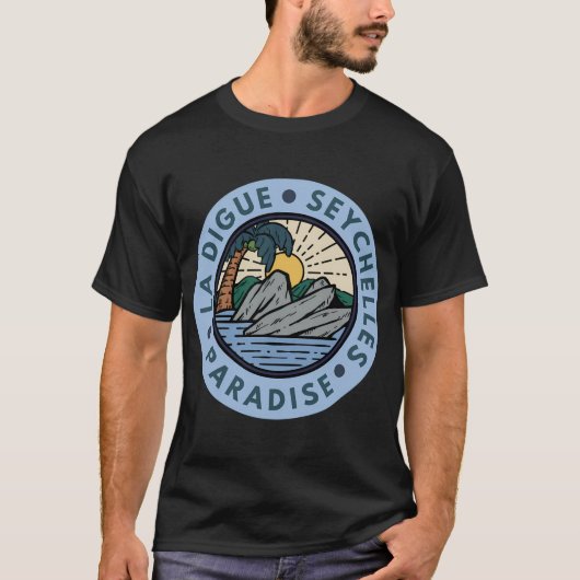Strand van La Dique Seychelles T-shirt (Voorkant)