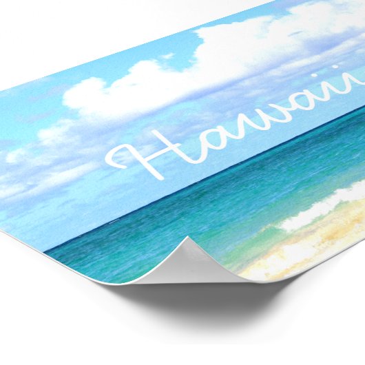 strand van lani kai in Hawaii Poster (Hoek)