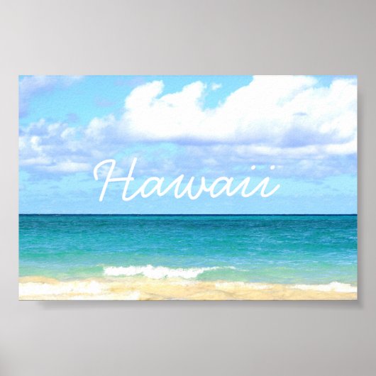 strand van lani kai in Hawaii Poster (Voorkant)