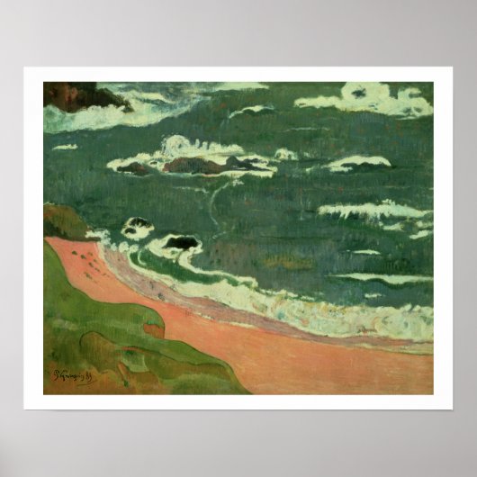 strand van Le Pouldu 1889 Poster (Voorkant)