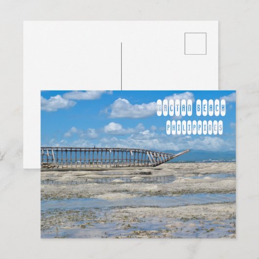 Strand van Mactan in Cebu Filipijnen Briefkaart (Voorkant / Achterkant)