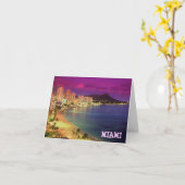 STRAND van MIAMI, de WENS van Florida 'U WAS HERE Kaart (Gele Bloem)