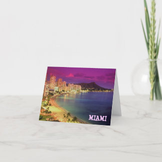 STRAND van MIAMI, de WENS van Florida 'U WAS HERE Kaart