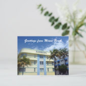 strand van miami deco briefkaart (Staand voorkant)