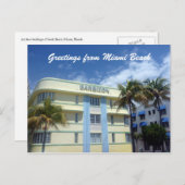 strand van miami deco briefkaart (Voorkant / Achterkant)