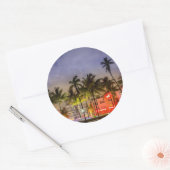strand van miami ronde sticker (Envelop)