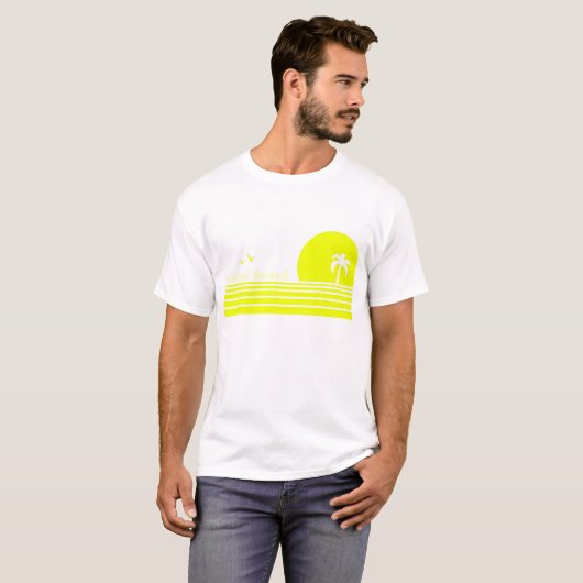 strand van miami t-shirt (Voorkant volledig)