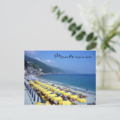 strand van monterosso briefkaart (Staand voorkant)