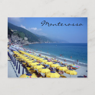 strand van monterosso briefkaart
