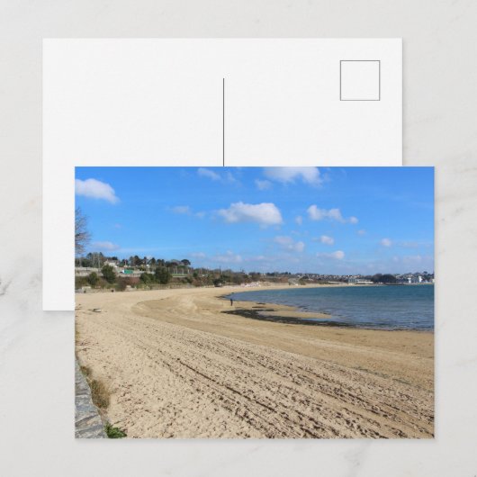 strand van Moulin-Blanc in Brest Briefkaart (Voorkant / Achterkant)