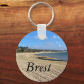 strand van Moulin-Blanc in Brest Sleutelhanger (Voorkant)