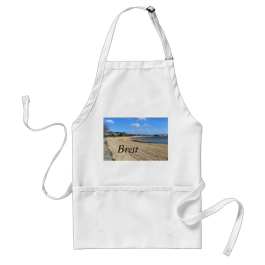 strand van Moulin-Blanc in Brest Standaard Schort (Voorkant)