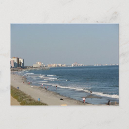 strand van Myrtle Beach South Carolina Briefkaart (Voorkant)