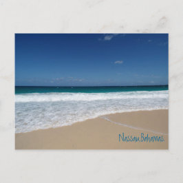 Strand van Nassau, de Bahamas Briefkaart