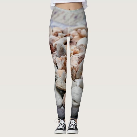 strand van natuurlijke kebbelstenen leggings (Voorkant)