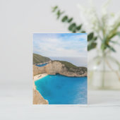 strand van Navagio Griekenland Briefkaart (Staand voorkant)