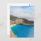 strand van Navagio Griekenland Briefkaart (Voorkant / Achterkant)