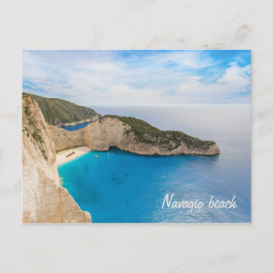strand van Navagio Griekenland Briefkaart