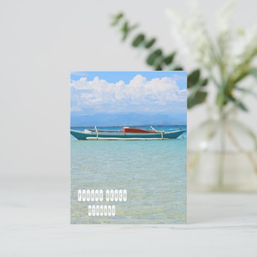 Strand van Pandan in Mindoro Filipijnen Briefkaart (Staand voorkant)