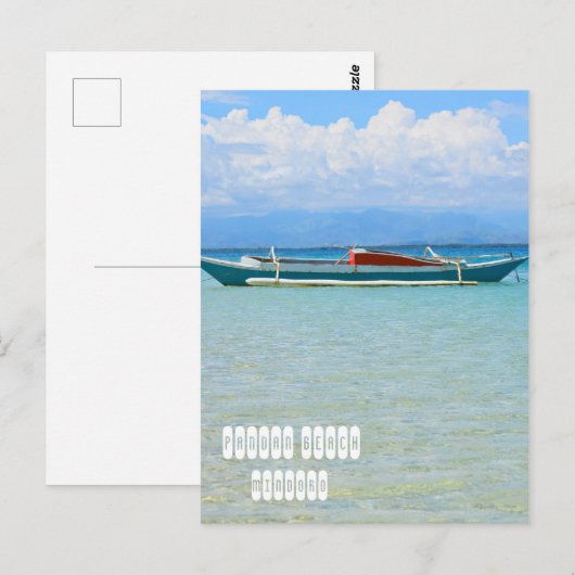 Strand van Pandan in Mindoro Filipijnen Briefkaart (Voorkant / Achterkant)
