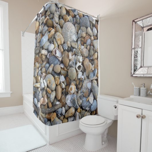 strand van Pebble Douchegordijn (In situ)