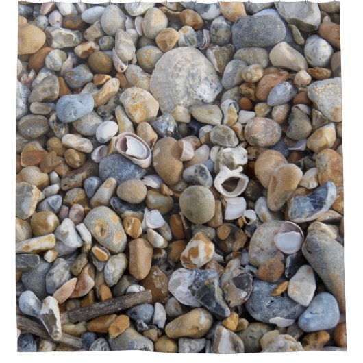 strand van Pebble Douchegordijn (Voorkant)