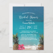 strand van Pineapple Starfish Luau Vrijgezellenfee Kaart (Voorkant)