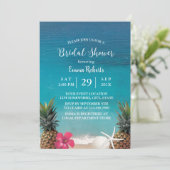 strand van Pineapple Starfish Luau Vrijgezellenfee Kaart (Staand voorkant)