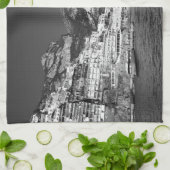 Strand van Positano Marina Grande 1 - BW Theedoek (Gevouwen)