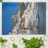 Strand van Positano Marina Grande 2 Theedoek (Gevouwen)