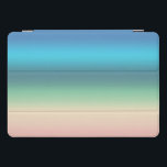 Strand van regenboogzeeslak in gradiëntstrips iPad pro cover<br><div class="desc">Regenboog alleen voor plezier in het verzachten van de tonen van Seashore en Ocean in Gradiëntstripes. Pacific Blue, Caribbean Turquoise, Stormy Zeeen Blauwgroen, Zee Foam Green, Sandy Beach Beige en Seashell Pink zorgen ervoor dat je je voelt alsof je op het strand springt. Geweldig geschenk voor jezelf, echtgenoot, vrouw, broer,...</div>