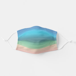 Strand van regenboogzeeslak in gradiëntstrips stoffen mondkapje