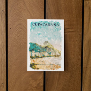 Strand van Rio de Janeiro Copacabana Briefkaart