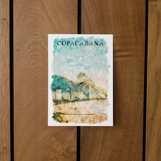 Strand van Rio de Janeiro Copacabana Briefkaart