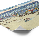  strand van Salisbury, massaal - oceaanscène Poster (Hoek)