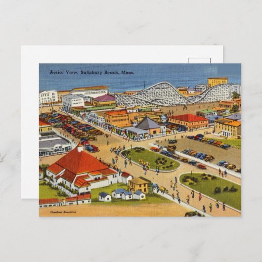  strand van Salisbury, Massachusetts Briefkaart (Voorkant / Achterkant)