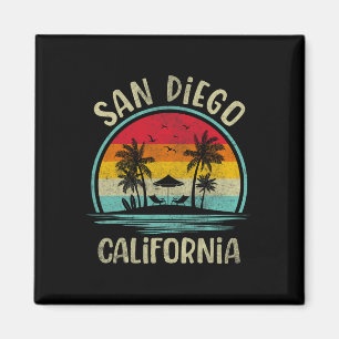 Strand van San Diego Californië Palmboom Familie Z Magneet