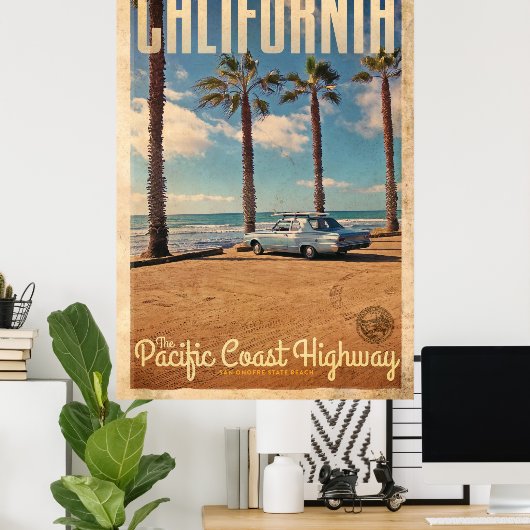  strand van San Onofre Poster (Thuiskantoor)