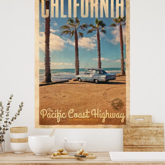  strand van San Onofre Poster (Keuken)