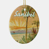 strand van Sanibel Island Florida Keramisch Ornament (Rechts)