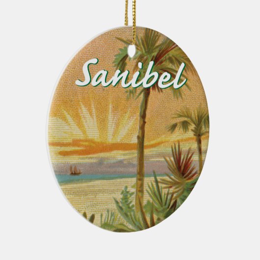  strand van Sanibel Island Florida Keramisch Ornament (Rechts)
