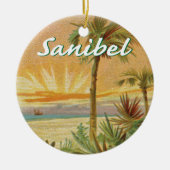  strand van Sanibel Island Florida Keramisch Ornament (Voorkant)