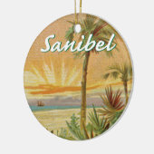  strand van Sanibel Island Florida Keramisch Ornament (Links)