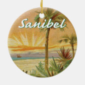  strand van Sanibel Island Florida Keramisch Ornament (Achterkant)